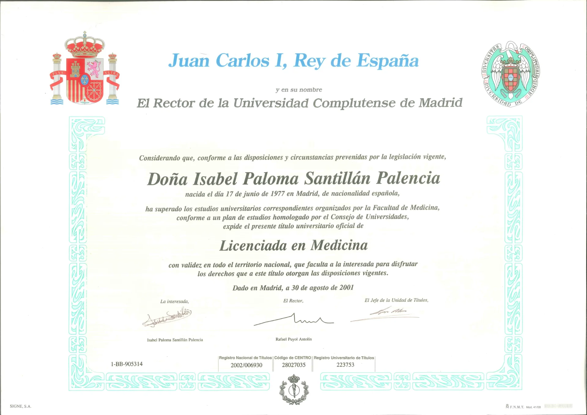 Licenciada en Medicina