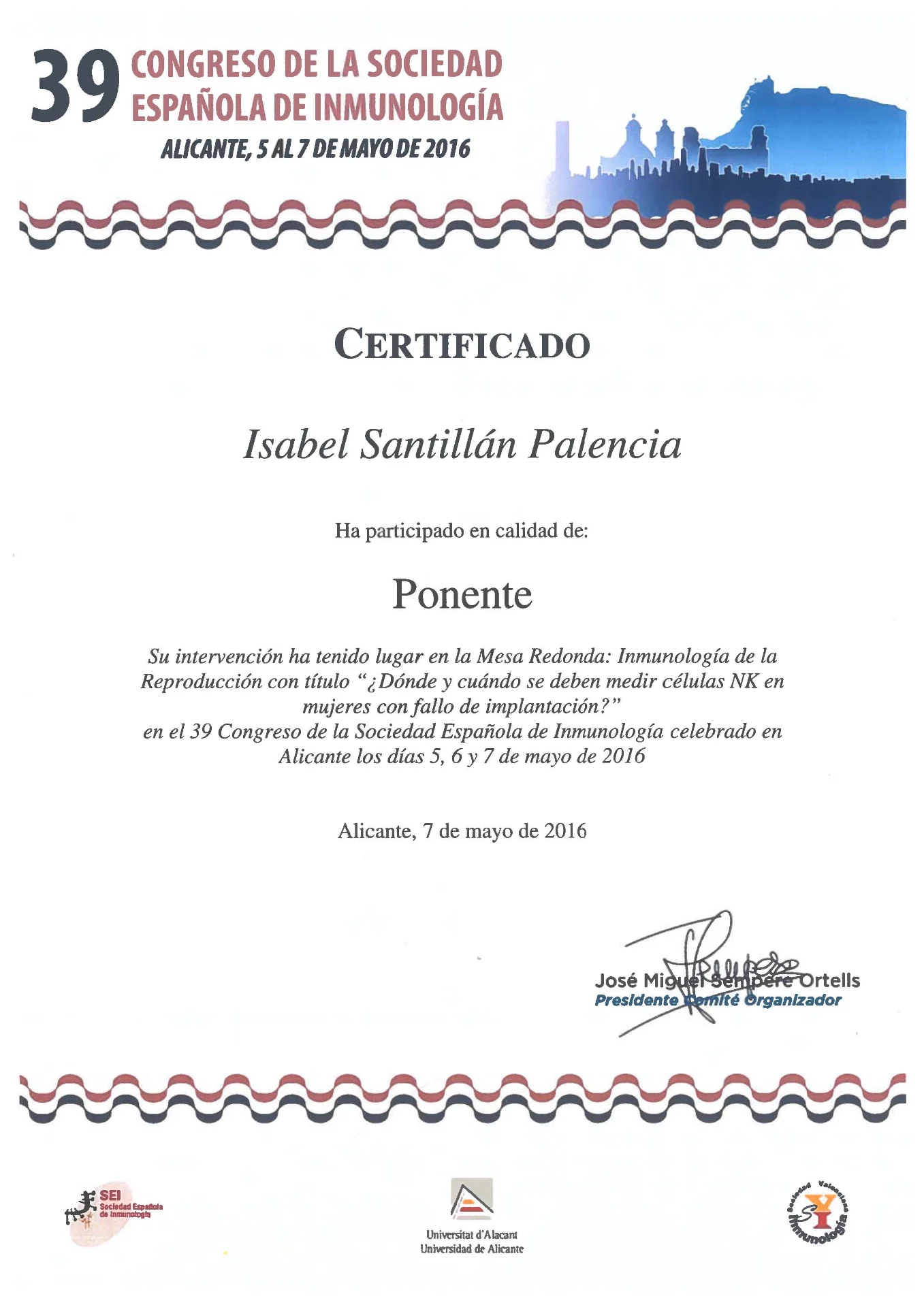 1.6.8. Docencia y Ponencia congreso Inmunología